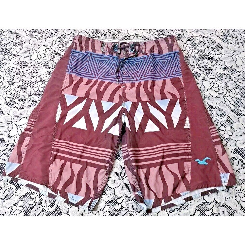 Free‎ Spirit Board Shorts Men's Size Large Geometric All Over Print Surf Shorts